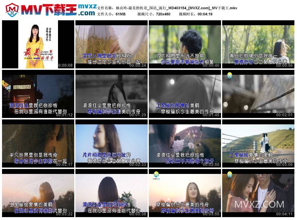 杨贞玲-最美的传奇_国语_流行_MD403154